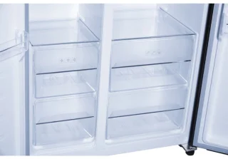 Heinner Koel-vriescombinatie 442L Zwart Glas