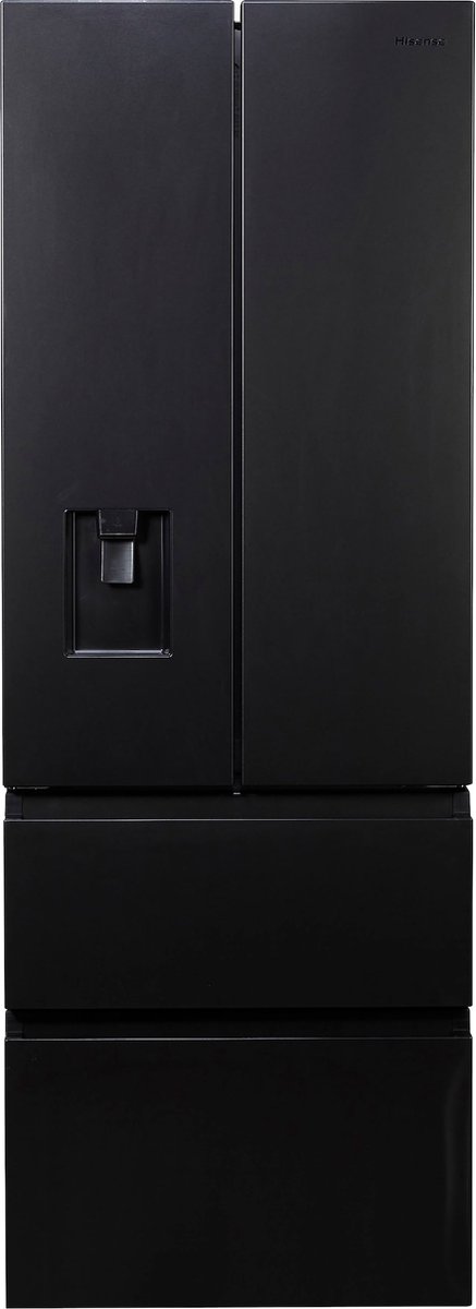 De Hisense RF632N4WFE Amerikaanse koelkast zwart 70 cm in één oogopslag