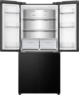 Hisense RQ5P470SAFE Cross-door koel-vriescombinatie zwart 483L