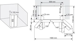 Hisense RS5P535NTFE Amerikaanse Koelkast 566L