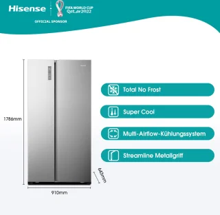 Hisense RS677N4BIE Amerikaanse koelkast