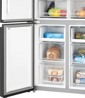 Inventum SKV4178B Amerikaanse koelkast 4-deurs 474L zwart