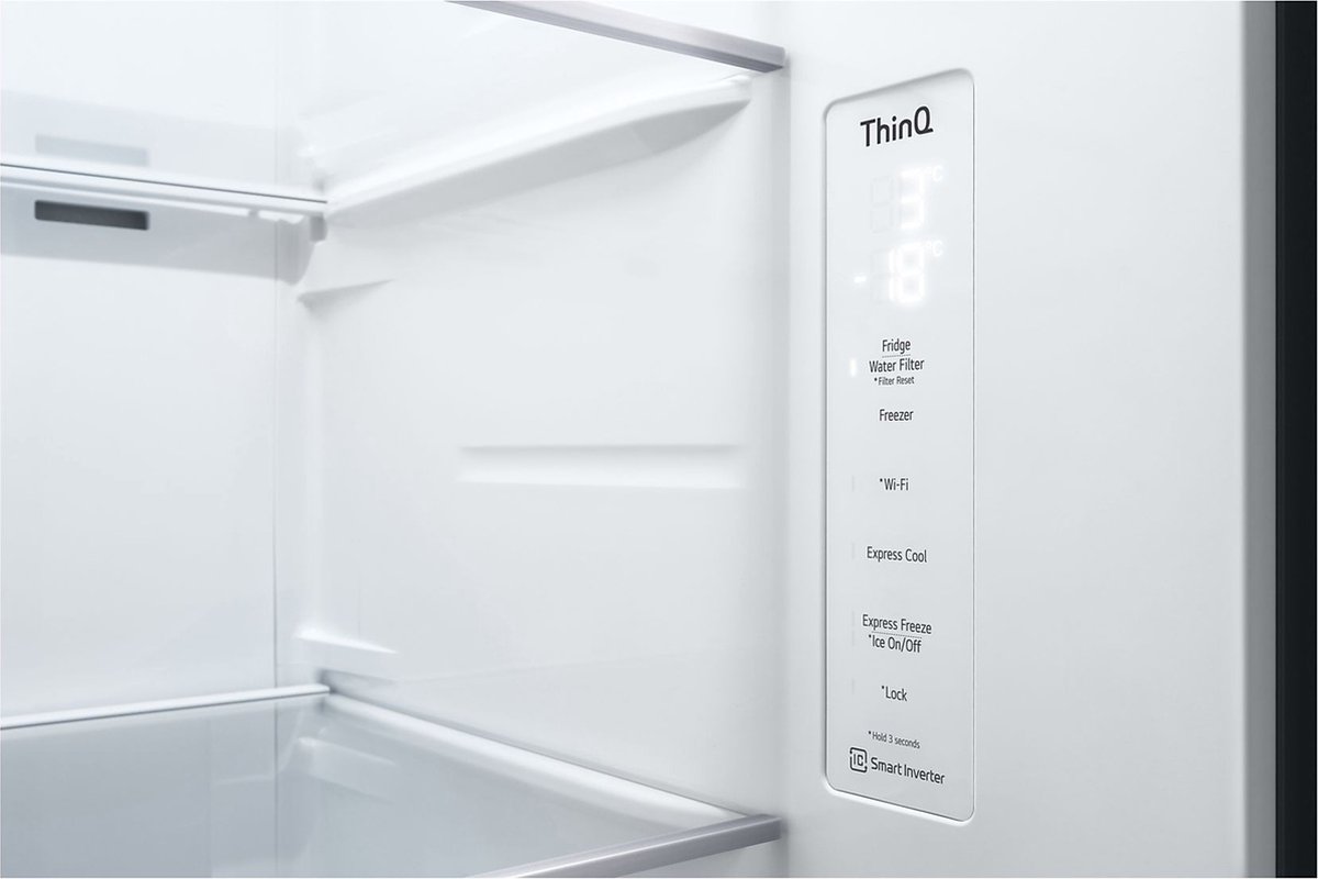 LG GSGV80EPLL Amerikaanse koelkast 635L Mat Zwart