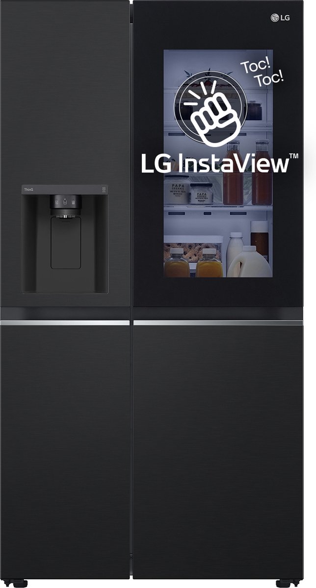 LG GSGV80EPLL Amerikaanse koelkast 635L Mat Zwart