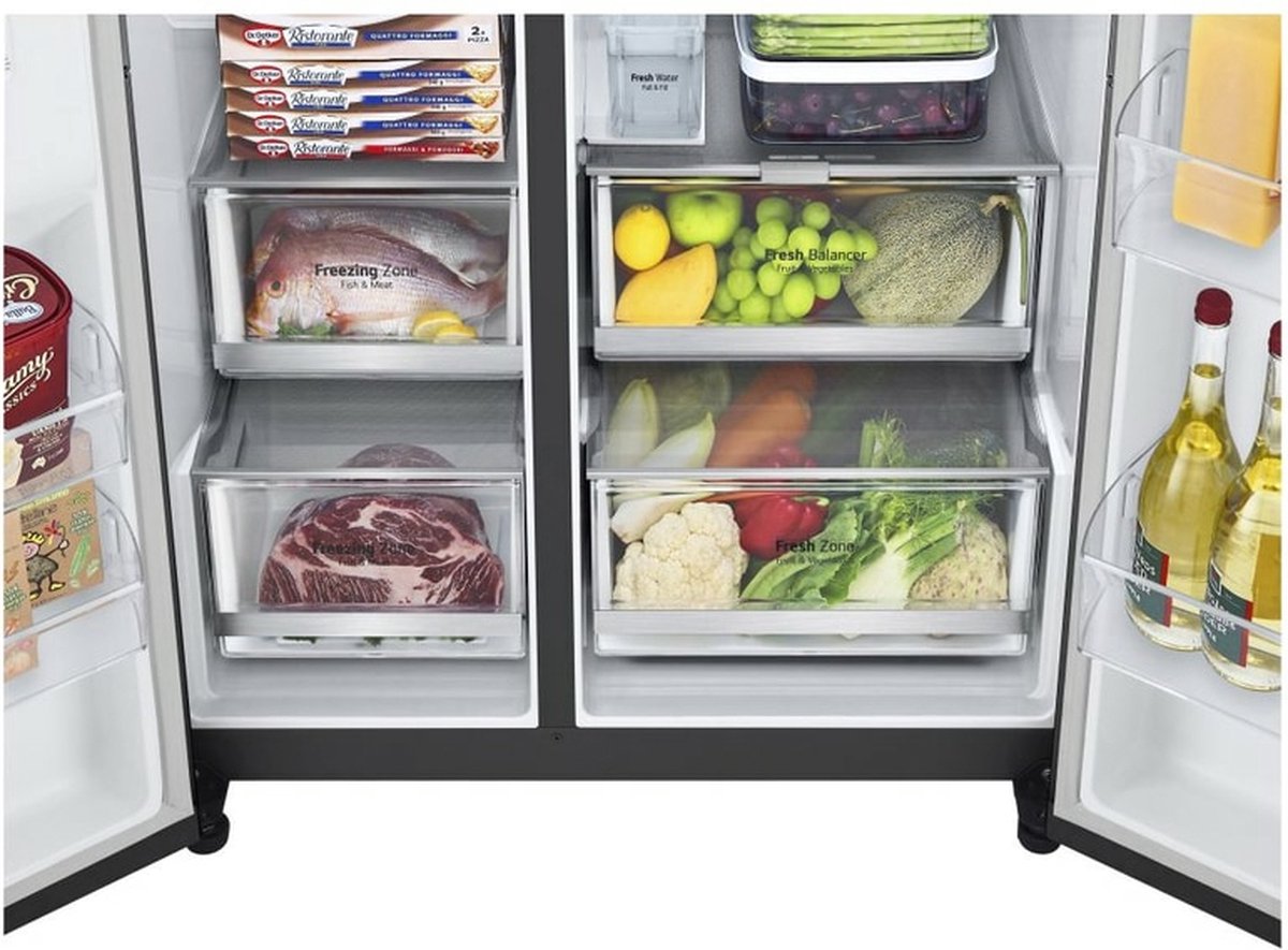 LG GSGV80EPLL Amerikaanse koelkast 635L Mat Zwart