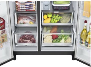 LG GSGV80EPLL Amerikaanse koelkast 635L Mat Zwart