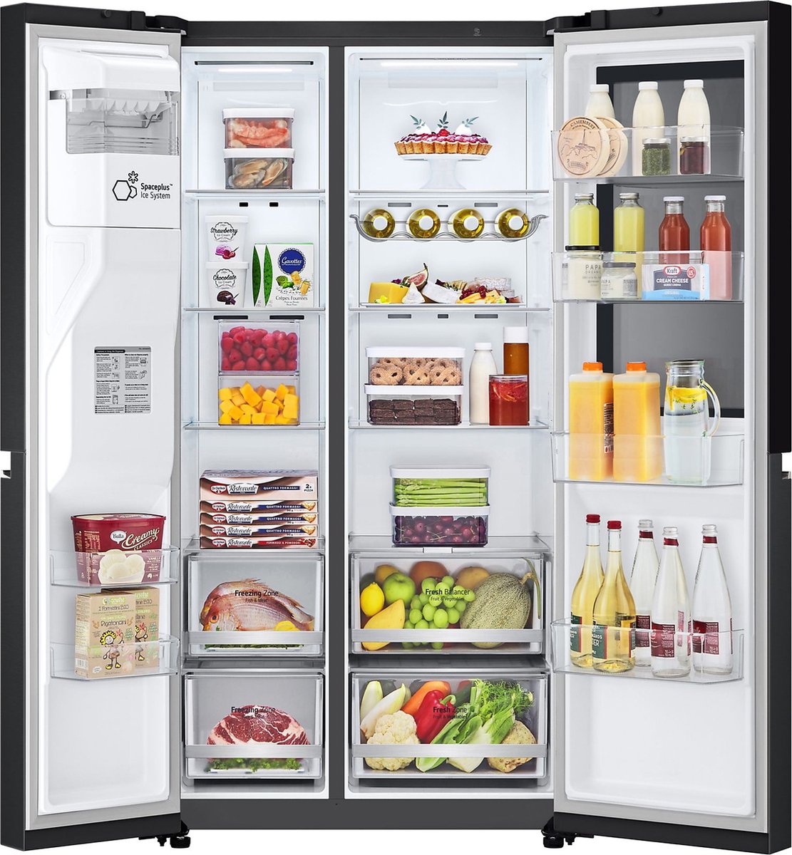LG GSGV80EPLL Amerikaanse koelkast 635L Mat Zwart