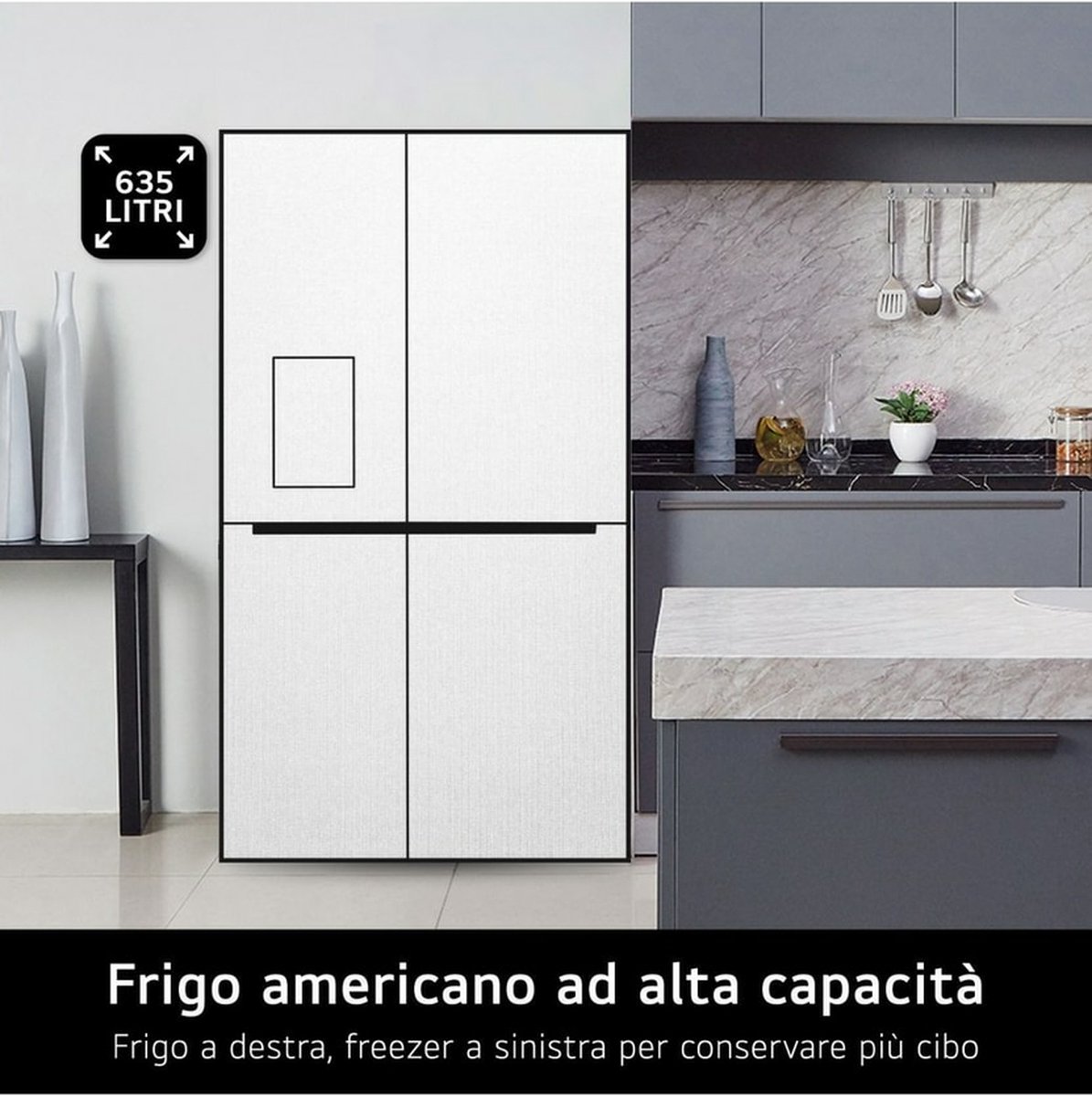 LG GSGV80EPLL Amerikaanse koelkast 635L Mat Zwart
