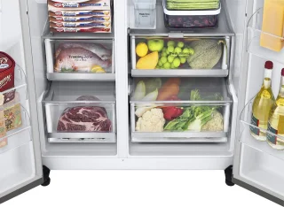 LG GSGV81PYLL Amerikaanse Koelkast Vrijstaand 635L Zilver