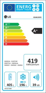 LG GSJ461DIDV Amerikaanse koelkast