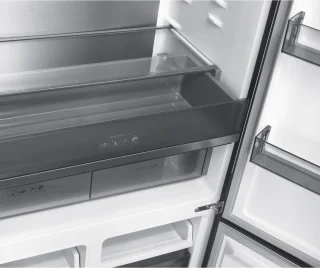 MPM Amerikaanse Koelvriescombinatie 4-Deurs 505L Glanzend Zwart