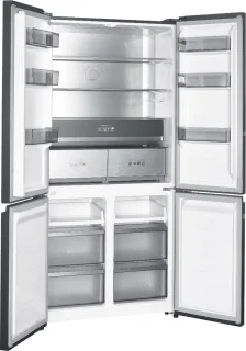 MPM Amerikaanse Koelvriescombinatie 4-Deurs 505L Glanzend Zwart