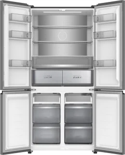 MPM Amerikaanse Koelvriescombinatie 4-Deurs 505L Glanzend Zwart