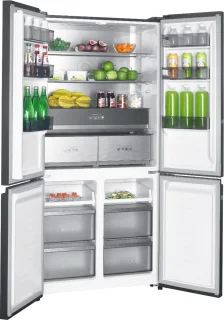MPM Amerikaanse Koelvriescombinatie 4-Deurs 505L Glanzend Zwart