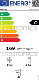 Wat vinden we goed aan de SAMSUNG Combi-koelkast RB38C600CS9 RVS