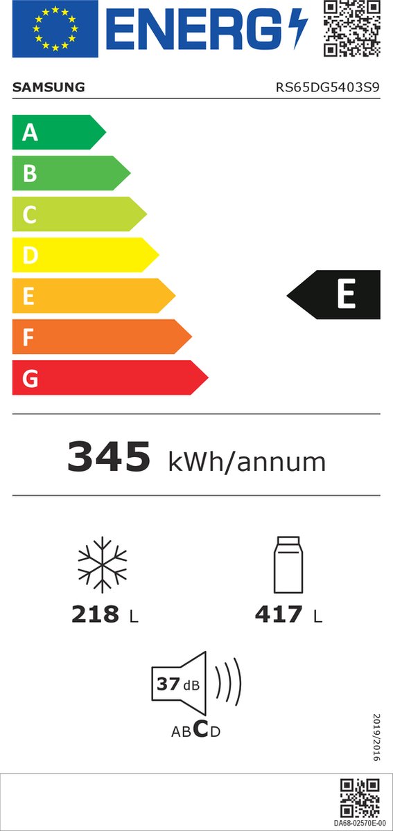 Samsung RS65DG54R3S Amerikaanse koelkast