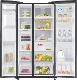 Samsung RS65R54422C Amerikaanse Koelkast Zwart Glas