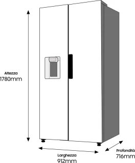 Samsung RS68A8841S9 Amerikaanse koelkast 609L grijs
