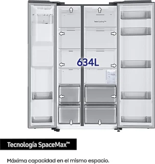 Samsung RS68CG852DS9 Amerikaanse koelkast roestvrijstaal ingebouwd/vrijstaand