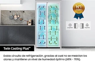 Samsung RS68CG852DS9 Amerikaanse koelkast roestvrijstaal ingebouwd/vrijstaand
