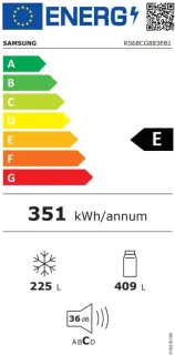 Samsung RS68CG883EB1 Amerikaanse koelkast Antraciet