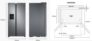Samsung RS68CG883EB1 Amerikaanse koelkast Antraciet