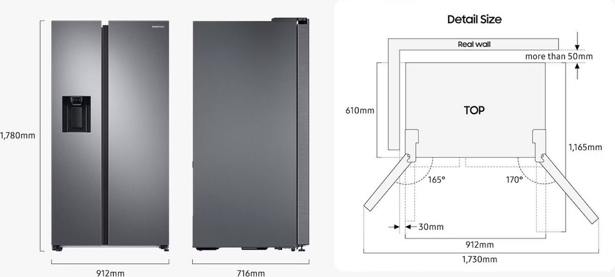 Samsung RS68CG883ES9 Amerikaanse koelkast Zilver