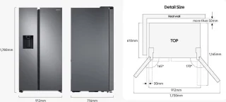 Samsung RS68CG883ES9 Amerikaanse koelkast Zilver