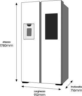 Samsung RS6HA8891B1/EF Family Hub Amerikaanse koelkast