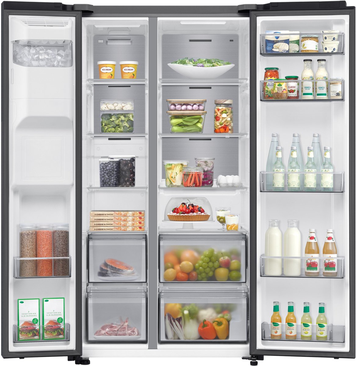 Samsung RS70F64KDF Amerikaanse koelkast Zwart Inox