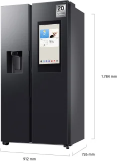 Samsung RS90F66BEFEF Family Hub koelkast 9-serie 614L zwart mat