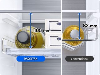 Samsung RS90F66BETEF Family Hub Amerikaanse koelkast mat inox