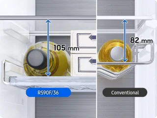 Samsung RS90F66BETEF Family Hub Amerikaanse koelkast mat inox