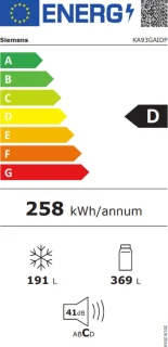 Siemens iQ500 KA93GAIDP Amerikaanse koel-vriescombinatie RVS