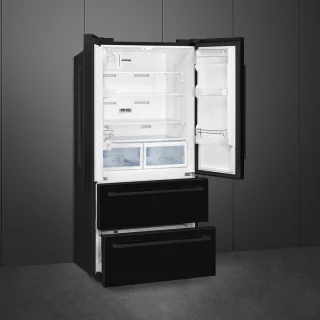 SMEG FQ55FNDE Amerikaanse koelkast zwart