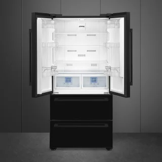 SMEG FQ55FNDE Amerikaanse koelkast zwart