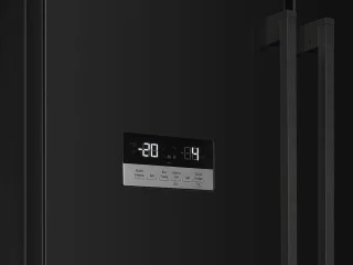 SMEG FQ55FNDE Amerikaanse koelkast zwart