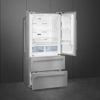 SMEG FQ55FXDE Amerikaanse koelkast RVS