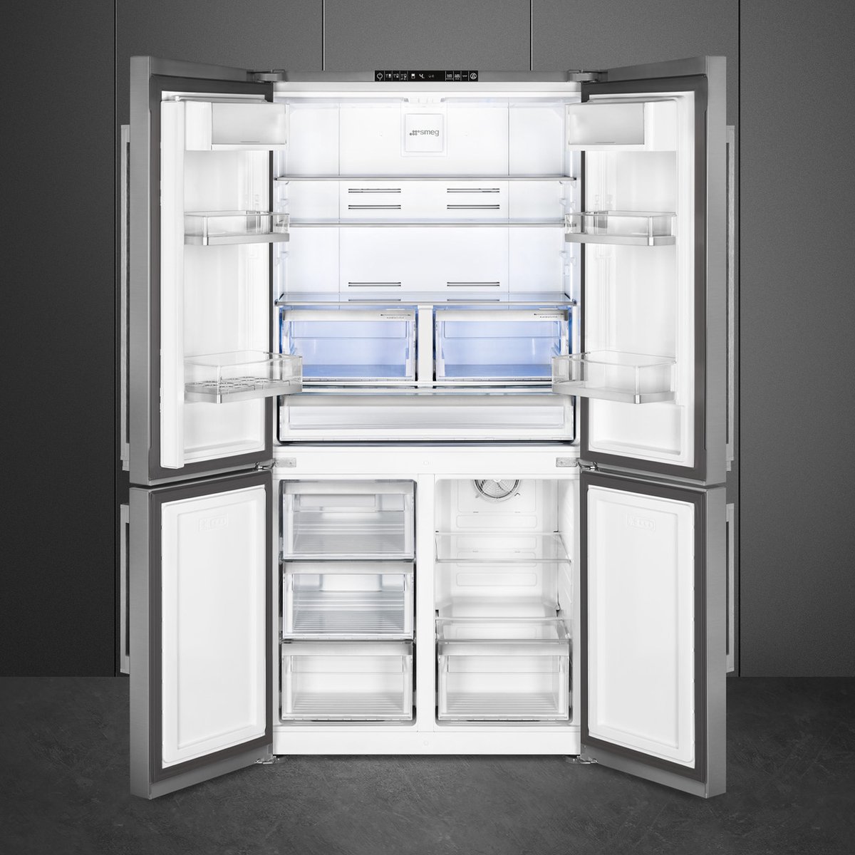 SMEG FQ60XE Amerikaanse Koelkast RVS