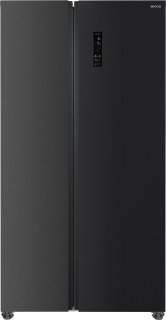 Wiggo WR-SBS18E(DX) Amerikaanse Koelkast 442L Zwart Roestvrijstaal