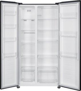 Wiggo WR-SBS18E(DX) Amerikaanse Koelkast 442L Zwart Roestvrijstaal