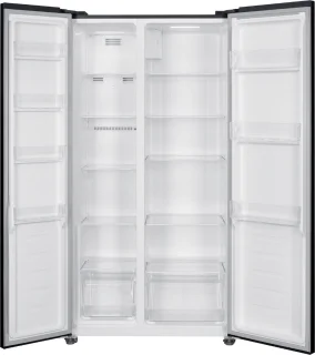 Wiggo WR-SBS18E(DX) Amerikaanse Koelkast 442L Zwart Roestvrijstaal