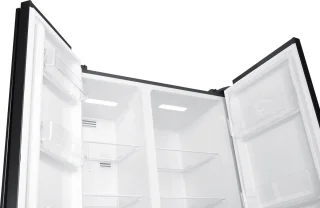 Wiggo WR-SBS18E(DX) Amerikaanse Koelkast 442L Zwart Roestvrijstaal