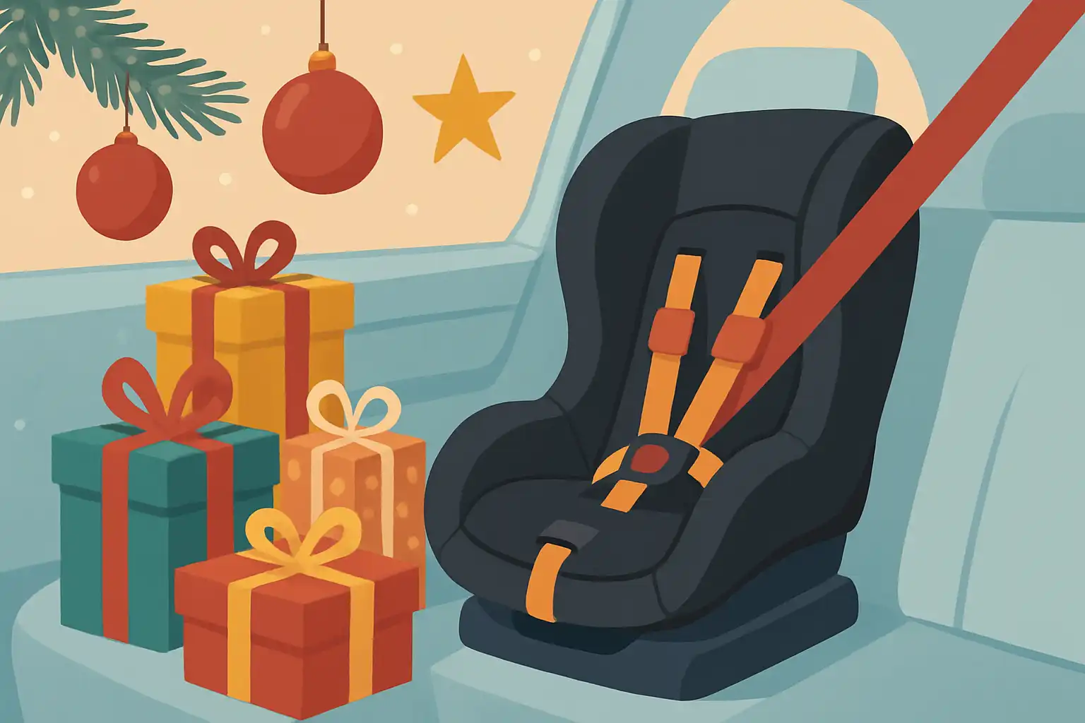 Feestdagen en autostoeltjes: zo pak je cadeaus veilig in zonder dat het autostoeltje in gevaar komt