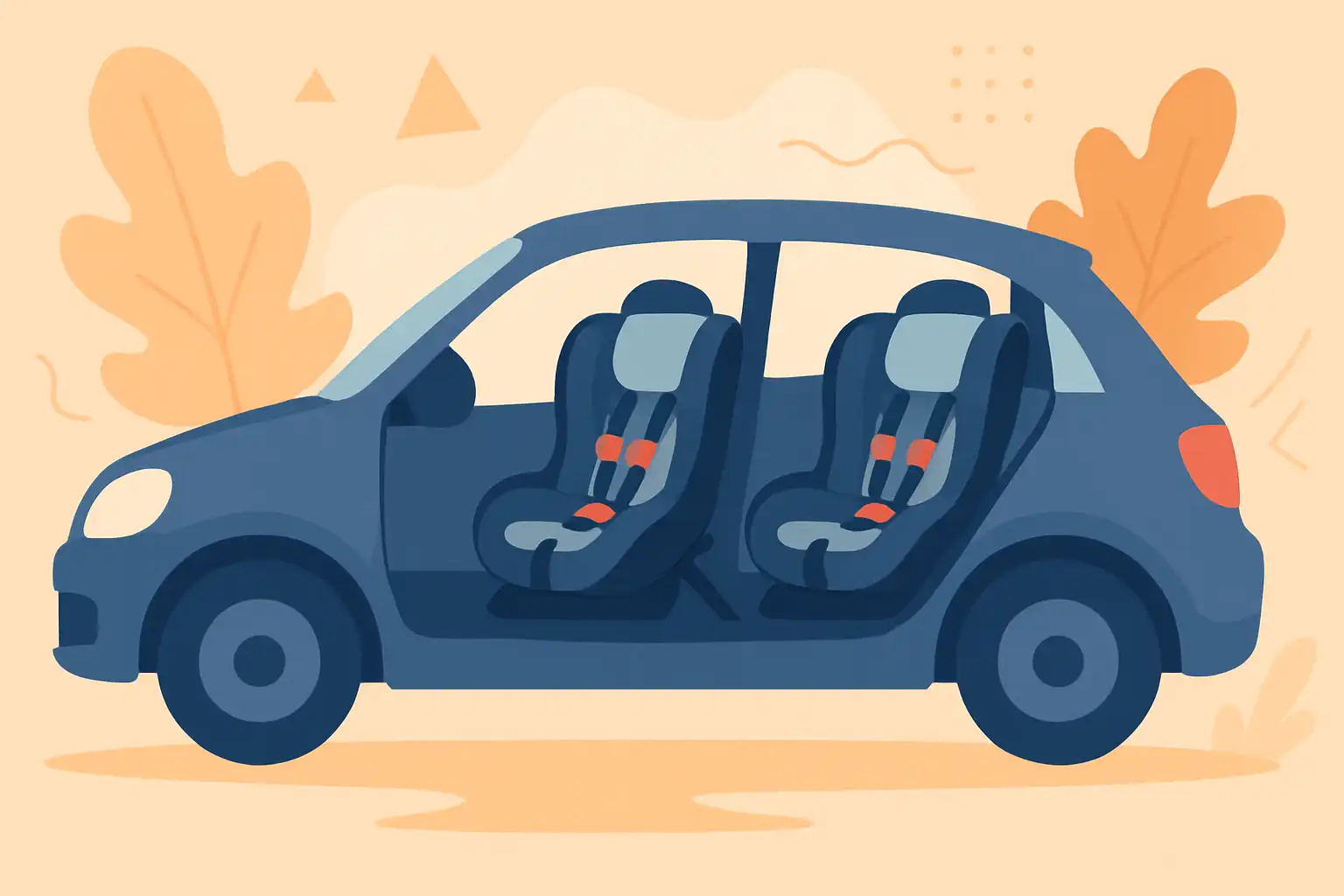 Tweelingen in de auto: zo pas je veilig twee autostoeltjes in een kleine gezinsauto