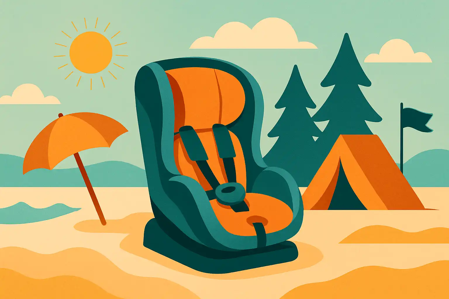 Zo maak je je autostoeltje outdoor-proof: tips voor strand, festival en camping