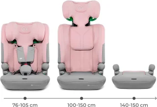 Kinderkraft I-COMFY 3-in-1 i-Size Autostoel – 76-150 cm – Groep 1/2/3 – R129 Goedgekeurd – Roze