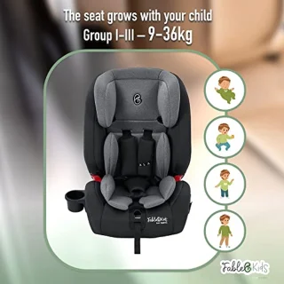 Autostoel met Isofix voor Kinderen | Geschikt van 15 mnd tot 150 cm | i-Size Veiligheid | 3-Punts Harnas | Verstelbare Hoofdsteun