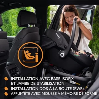 Baby Autostoel i-Size Set met ISOFIX Basis - Veiligheid en Comfort voor Kinderen (40-87 cm)