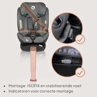 360° Draaibare Autostoel met ISOFIX - Veilig en Comfortabel voor Kinderen (40-150 cm, Groep 0/1/2/3)